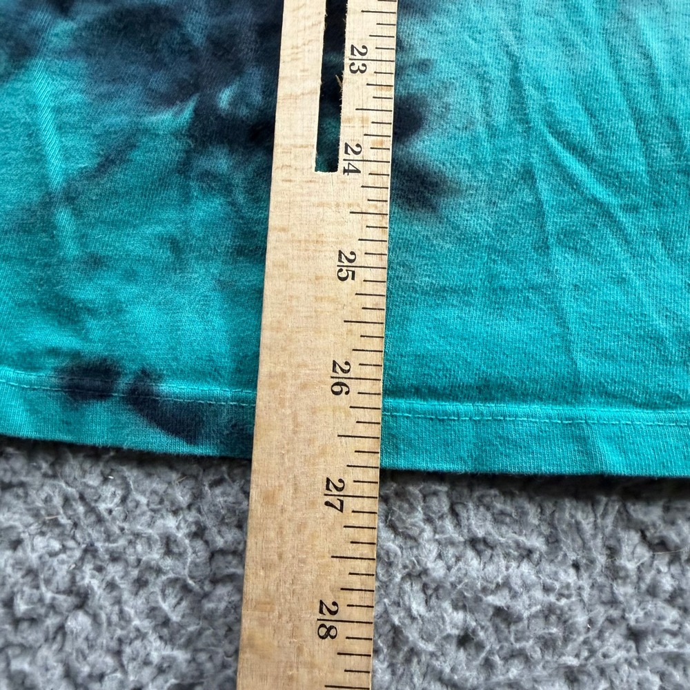 Guess Originals Mens Teal Black Tie Dye Nautical Flag Graphic T-Shirt Small - Picture 6 of 7
